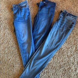 3 pairs skinny jeans size 7